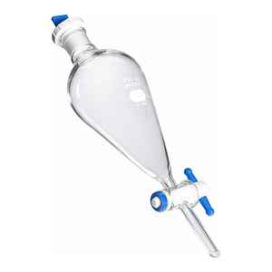 Entonnoir de séparation en verre borosilicate PYREX en forme de poire avec robinet en PTFE pour la séparation de liquides chimiques - Product Image 3