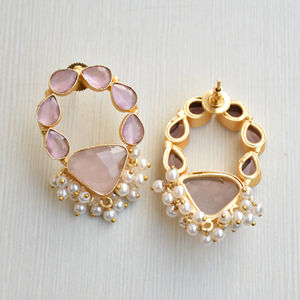 Pendientes de Latón Natural con Cristal Curativo Genuino de Primera Calidad, Chapado en Oro de Alto Pulido, Sin Níquel, Duraderos, Calidad de Exportación al por Mayor - Product Image 5