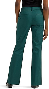 Pantalones de mujer de pierna ancha recta, de algodón personalizado con lavado ácido, cintura media, transpirables, al por mayor, informales, para oficina y negocios - Product Image 2