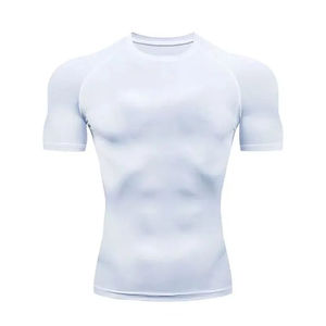 Wholesale Custom Heat-Transfer Printed UPF50 BJJ Rashguard <b>Shirts</b> Men <b>Compression</b> Fitness Gym Shorts Sleeve Breathable MMA <b>Shirt</b> - Product Image 5