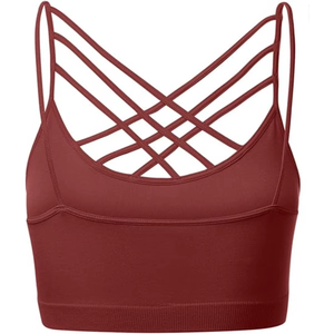 Sujetador deportivo personalizado para mujer con tirantes cruzados en la espalda, top corto para gimnasio, fitness, entrenamiento, ropa deportiva, fabricante mayorista OEM ODM - Product Image 5