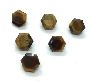 <b>Top</b> Sale Tiger Eye Hexagon Cut Loose Gemstone 6 To 15mm Natural Tiger Eye Stone <b>Beads</b> For Jewelry Making Indian Wholesale Bulk - Product Image 1