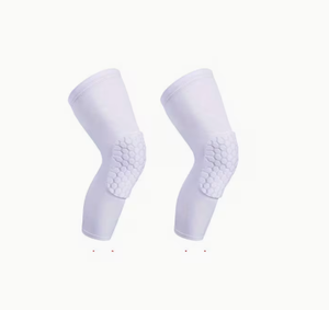 Flexible Non-Slip Knee Support Sleeve Spandex Blend Breathable Unisex Pull Compression Leg Guard Hexagonal <b>Pad</b> Design for - Product Image 4