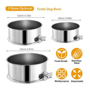 Gabbia per Animali Domestici Smontabile con Ciotole Appese per Cibo e Acqua, Comode Ciotole e Mangiatoie Accessibili per Animali - Product Image 5