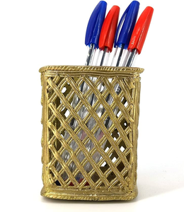 <b>Desk</b> <b>Simple</b> Practical Round Brass Pen Holder Container Storage Box Office <b>Desk</b> Organizer & Stationary Storage Crafts - Product Image 4