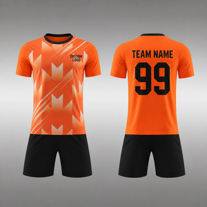 เสื้อฟุตบอลทีมฝึกซ้อม ราคาส่ง รับทำโลโก้ ชุดยูนิฟอร์มผู้ชายราคาถูก ผ้าโพลีเอสเตอร์ 100% ระบายอากาศได้ดี - Product Image 3