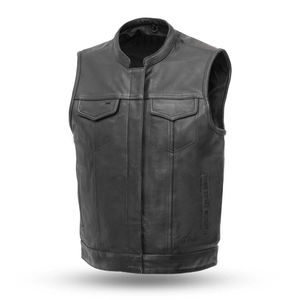 Chaleco de cuero para hombre de alta calidad, personalizado, a la moda, para motociclistas, talla grande, sin mangas, transpirable. - Product Image 5