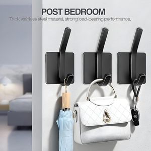 Waterproof Stainless Steel Double <b>Hooks</b> for Wall Without Drilling Heavy Duty <b>Bathroom</b> Kitchen Towel Wall <b>Hooks</b> for Hanging - Product Image 4