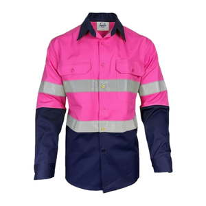 Camiseta y Polo de Seguridad Reflectantes de Alta Visibilidad para Hombre, ANSI Clase 2, con Luz LED Intermitente, Manga Larga, Ropa de Trabajo para Construcción/Ingeniería - Product Image 4