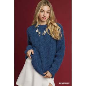 เสื้อกันหนาวผ้ายีนส์สีน้ำเงินสำหรับผู้หญิง umgee - Product Image 2