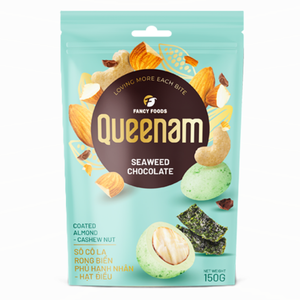 Dulces y Confitería HALAL: Nueces de Almendra y Anacardo Cubiertas de Chocolate con Algas Marinas 150G, Suministro con Marca Personalizada, Comercio Internacional - Product Image 1