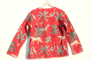 Veste matelassée réversible en coton faite à la main pour femme, manteau court 100 % coton avec imprimé bloc, veste matelassée pour femme - Product Image 6