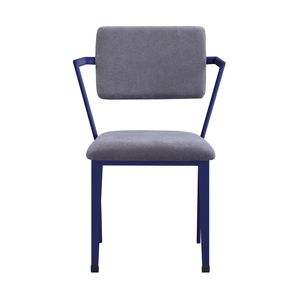 Sedia da Ufficio Industriale in Tessuto Grigio con Finitura Blu - Product Image 4