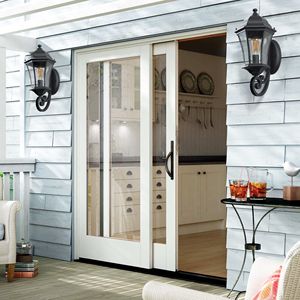 Set di 2 Eleganti Lanterne da Parete in Metallo Nero Stile Vintage per Illuminazione Esterna di Portico, Patio e Giardino (Lampadina Non Inclusa) - Product Image 3