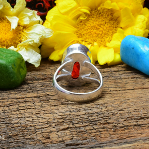 Bague en grenat naturel, argent sterling 925, pierre précieuse grenat rouge foncé, bijoux en grenat, bague artisanale, cadeau pour elle - Product Image 6