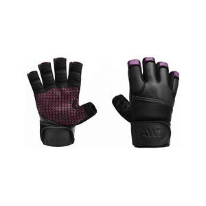 Gants de fitness unisexes à demi-doigts en cuir respirant antidérapants avec support de poignet et fermeture auto-agrippante pour la musculation et l'entraînement en salle de sport - Product Image 1