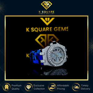 Fabriqué en Inde, qualité supérieure, design accrocheur, montre automatique en acier inoxydable avec quartz et diamants moissanite pour les acheteurs sérieux - Product Image 2