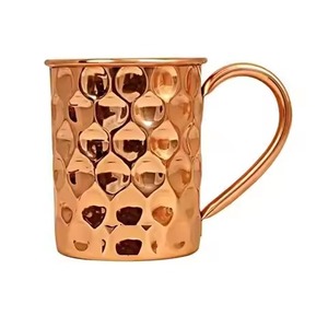 Mug en cuivre finition antique avec motif martelé à prix de gros - Product Image 6