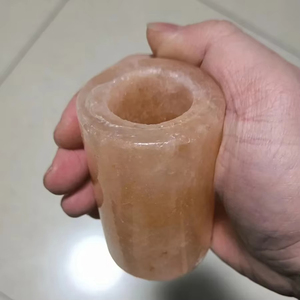 แก้วช็อตเกลือหิมาลัยสีชมพูแกะสลักด้วยมือ แก้วน้ำธรรมชาติสำหรับบ้าน บาร์ ร้านอาหาร และงานอีเว้นท์ - Product Image 4