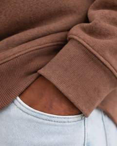 Sudadera con Capucha Marrón para Hombre, con Cierre de Botones, Bolsillo Doble en el Pecho, Estilo Casual Urbano, Fabricante OEM Personalizado - Product Image 5