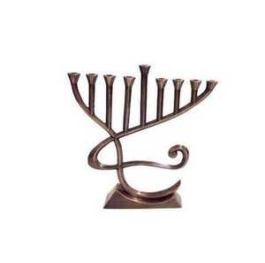 Menorah de Aluminio Dorado con el Logotipo de la Estrella de David para el Hogar, Villas, Iluminación de Mesa, Uso Decorativo, Portavelas de Hanukkah - Product Image 5