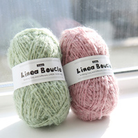 Fil à tricoter et à crocheter en gros, Boucle Merino Wool Nylon Kid Mohair, pelote de 50g