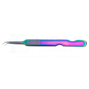 Pince à épiler de précision pour extensions de cils Ijrak Surgical Professional Rainbow en acier inoxydable durable |   Pinces à épiler à pointe fine de 10 mm - Product Image 6
