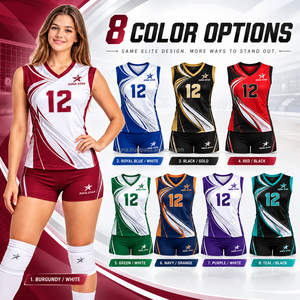 Unisex Volleyball Uniforms Red <b>White</b> Sublimation Print Breathable Jersey <b>Shorts</b> Set Adult Premium Quality Custom Brands <b>Seamless</b> - Product Image 6