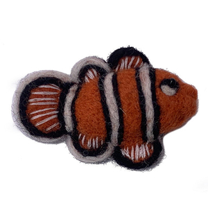 Juguete de Fieltro Hecho a Mano con Forma de Pez Payaso, Bordado, Unisex, para Mayores de 3 Años - Product Image 1