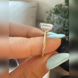 Luxury Cushion Cut Lab Grown <b>Diamond</b> <b>Ring</b> In 9K 14K And 18K Gold For Women Perfect For Engagement Wedding And Anniversary Gift - Product Image 6