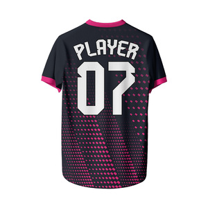 Maillots de football personnalisés à col rond pour hommes, respirants, antibactériens, imprimés numériquement, séchage rapide, unisexes, pour sports d'été - Product Image 3
