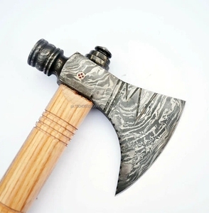 Hacha de Acero de Damasco Hecha a Mano con Mango de Madera de Palisandro para Trabajos en Madera, Personalización ODM/OEM, 1 kg - Product Image 3