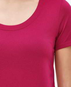 Nouveau prix de gros, t-shirt en coton et polyester uni à col rond, couleur contrastée, pour femmes, nouveau style, vêtements décontractés, t-shirts - Product Image 3