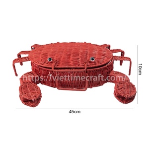 Thời Trang Cao Chất Lượng Kinh Nghiệm Wicker Mây Túi Cua Hình Dạng, Túi Độc Đáo Việt Nam - Product Image 2