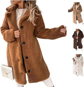 Manteau long en fourrure Sherpa pour femme professionnelle, manteau de luxe pour l'hiver, mode tendance, manches chaudes et moelleuses, look haut de gamme - Product Image 6