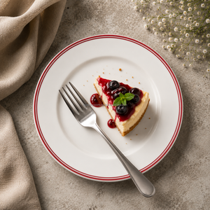 Fourchette à dessert en acier inoxydable de qualité alimentaire, finition miroir, pour cafétéria universitaire, buffet, couverts réutilisables - Product Image 1