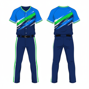 Ensemble uniforme de baseball et de softball personnalisé pour hommes, avec impression sur mesure, sublimation, vente en gros OEM - Product Image 4