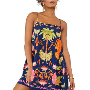 Floerns Robe Cami sans manches tropicale pour femme, robe courte ample de style A-line pour les vacances - Product Image 1