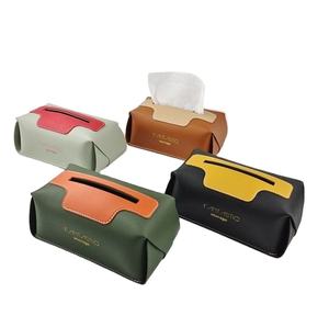 Nouvelle conception de boîte à mouchoirs rectangulaire en cuir décorative pour la maison, porte-papier toilette créatif de haute qualité - Product Image 1
