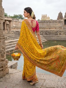 Reglance Rajwada Meenakari Heavy Pashmina Silk Saree for Wedding & Party Traditional Design Women's All Seasons - Product Image 2
