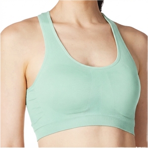 Women's Solid Crisscross Spaghetti Strap Seamless Lightweight High Support Backless Breathable Yoga Sports Bra Removable <b>Pads</b> - Product Image 2