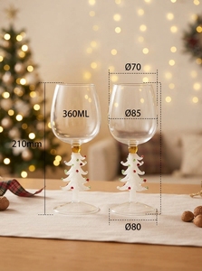 Verres à vin à pied soufflés à la main en gros, réutilisables, pour restaurants, bars et réceptions de fin d'année - Product Image 6