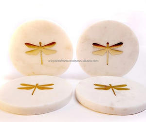 Luxury Premium Eco-Friendly <b>Wood</b> Coasters Set Square Stone Pads Elegant Dining Coasters <b>Blank</b> Design Classic Thoughtful Gifts - Product Image 3