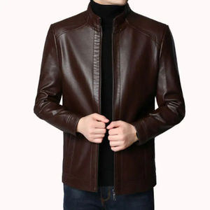<b>Men's</b> Winter <b>Leather</b> Jacket Plus Size Breathable Lightweight Casual High Quality - Product Image 4