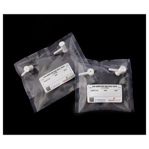 Sac d'échantillonnage de gaz TECHINSTRO Tedlar 0,5 litre avec film PVF et double valve, étanche pour l'échantillonnage d'air, de COV et de gaz du sol - Product Image 1