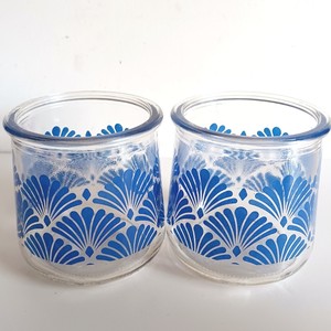Bougie dans un bocal en verre à motif bleu moderne, idéale pour les salons, les chambres, les restaurants, les spas, les mariages et les décorations festives. - Product Image 2