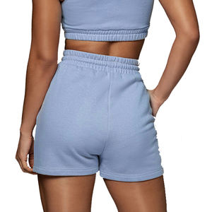 Shorts Deportivos de Cintura Alta para Mujer, Transpirables, Elásticos, Acanalados, Sin Costuras, para Yoga y Entrenamiento, con Logotipo Personalizado, Estilo Biker - Product Image 3