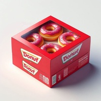 Boîtes à donuts personnalisées de qualité alimentaire avec gaufrage – Emballage sûr et sécurisé pour pâtisseries, desserts, chips et sushis