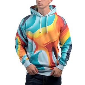 Sudaderas con Capucha Blancas Unisex, Mezcla de Algodón, Estilo Casual, con Bolsillo de Felpa, Impresión Digital, al por Mayor, para la Temporada de Invierno - Product Image 1