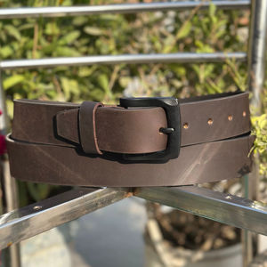 Cinturón Formal Clásico para Hombre Hecho a Mano con Hebilla de Hierro y Artesanía de Alta Calidad, 3.5 cm de Ancho, para Uso Profesional en la Oficina - Product Image 1